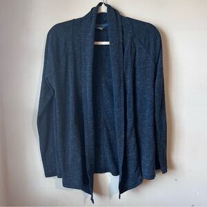 Eddie Bauer Women’s Blue Open Front Cardigan Size M Cotton Blend